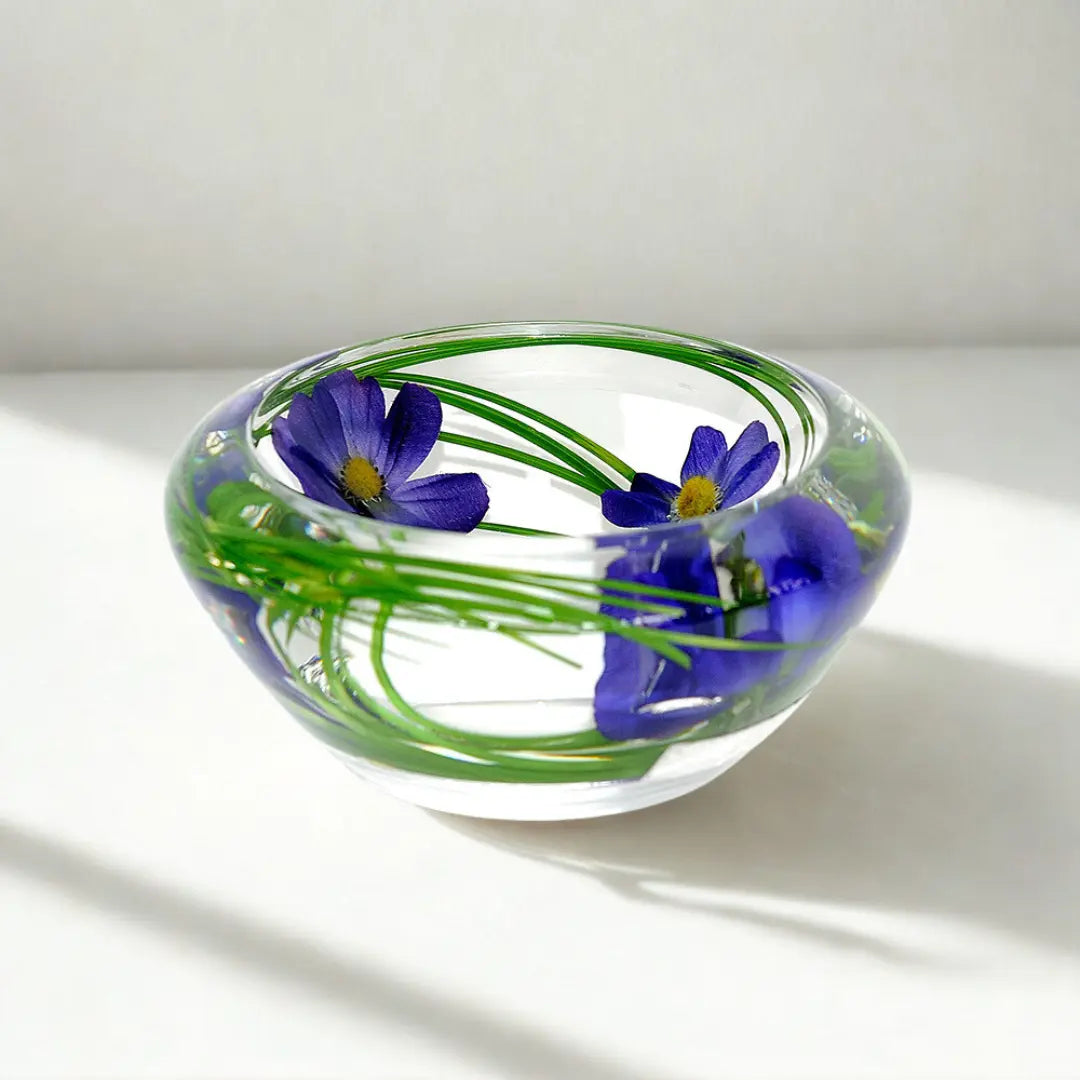 Blue Cosmos Flower Bowl