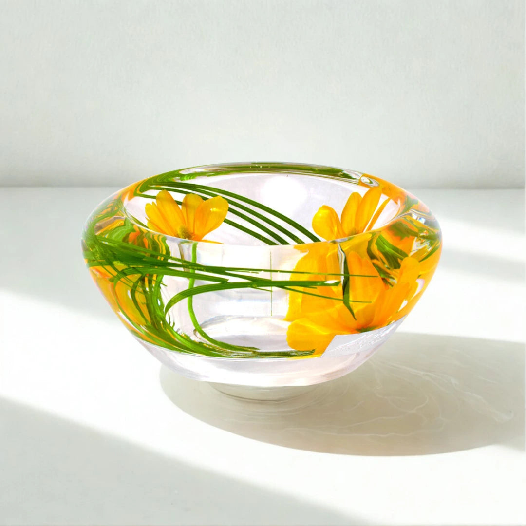 Yellow Cosmos Flower Bowl