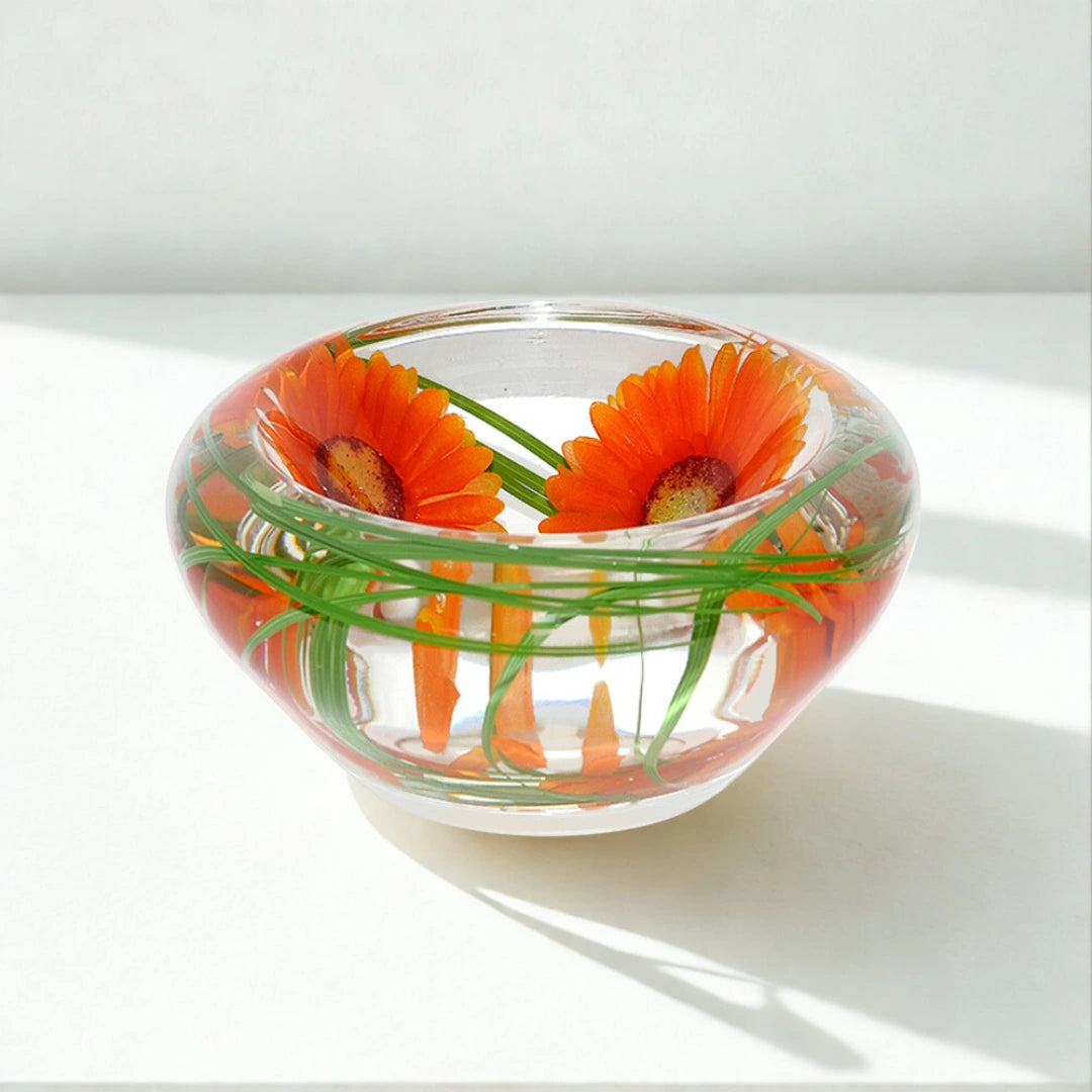 Orange Daisy Flower Bowl