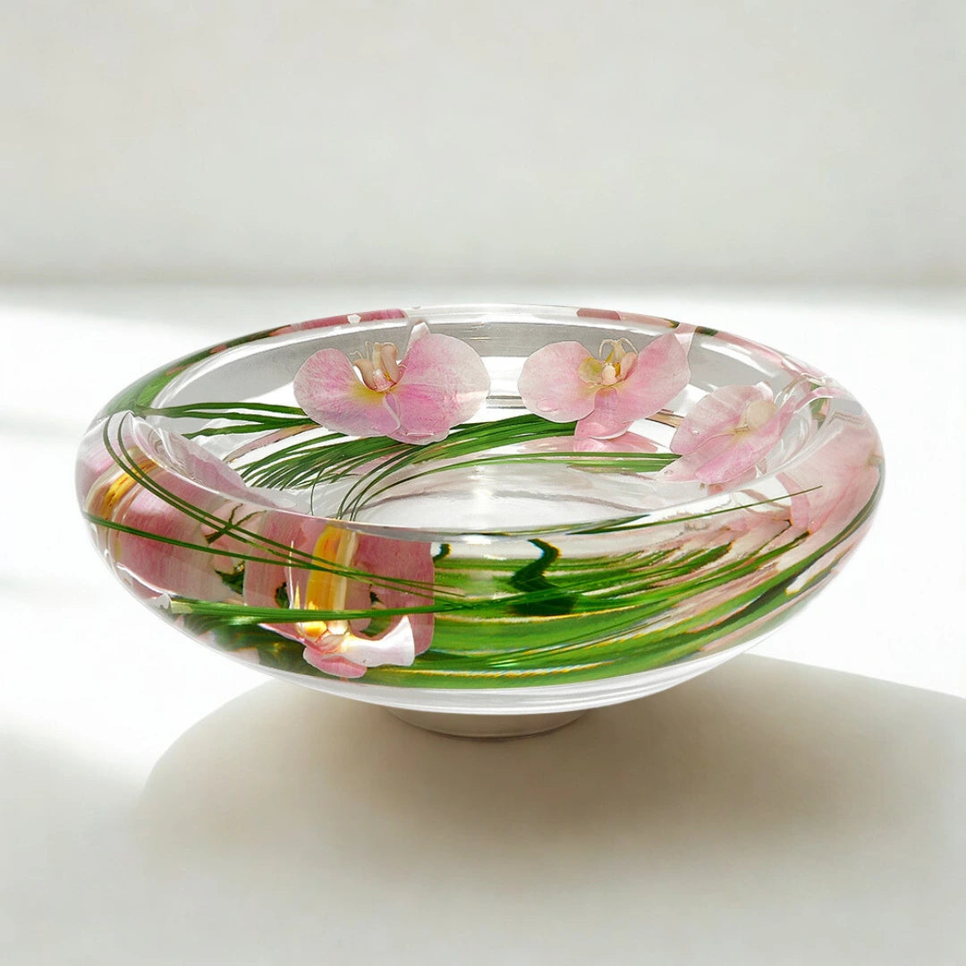 Pink Phalaenopsis Flower Bowl
