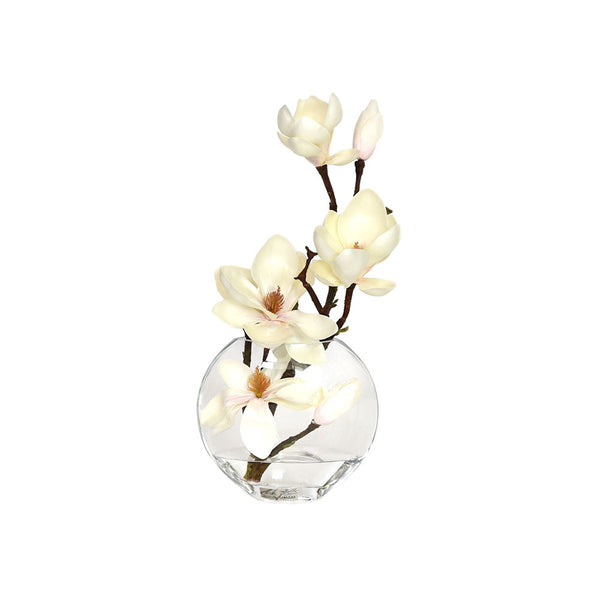 Champagne Magnolia illusion Water Moon Vase 6.5"H