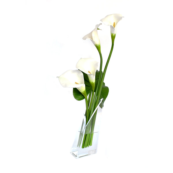 White Calla Lily Slice Vase