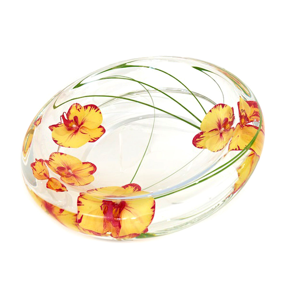 Yellow/Fuchsia Phalaenopsis Flower Bowl