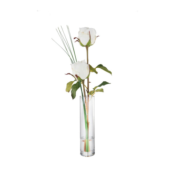 White Rose Bud Vase