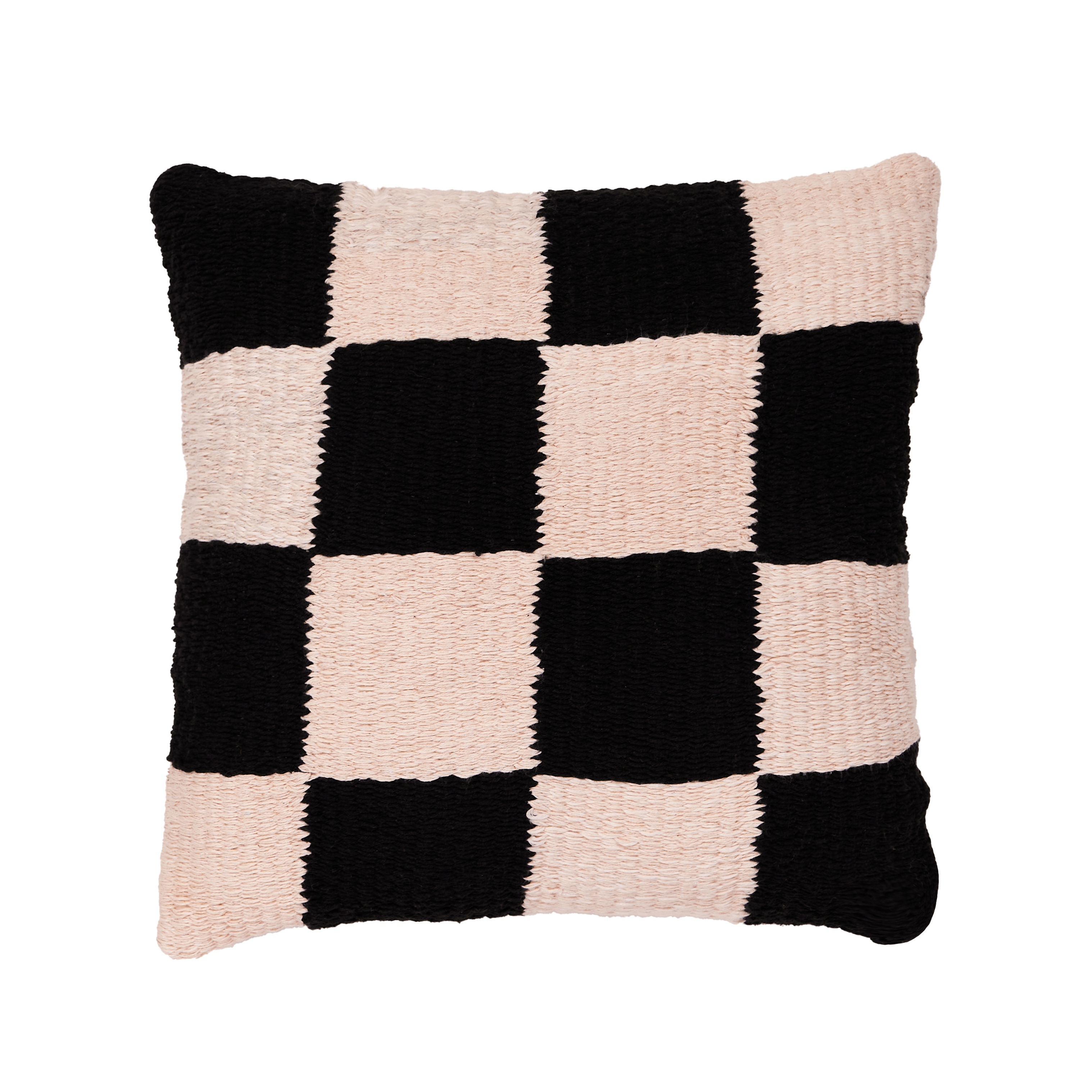 Black and White Checkered Pillow