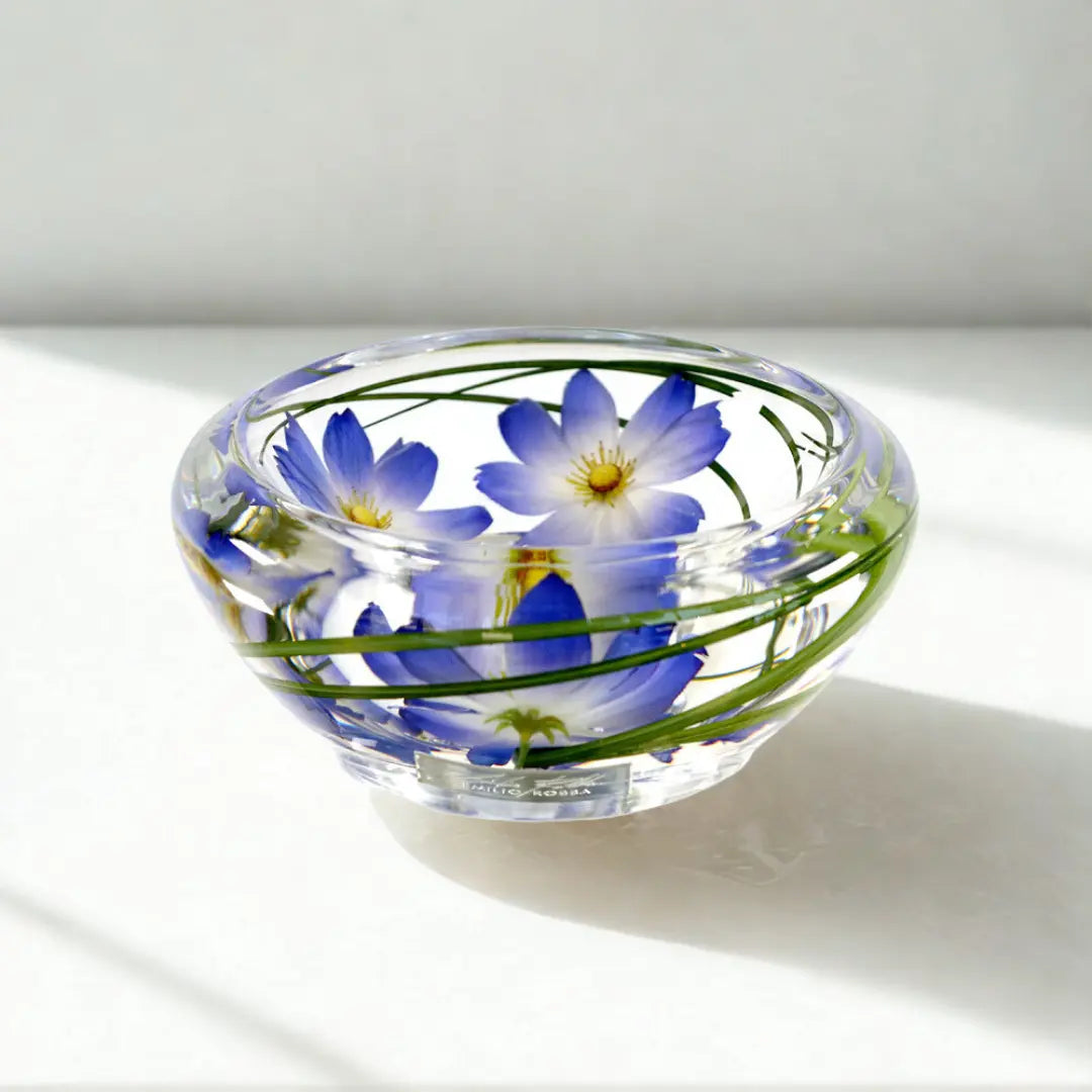 Light Blue Cosmos Flower Bowl