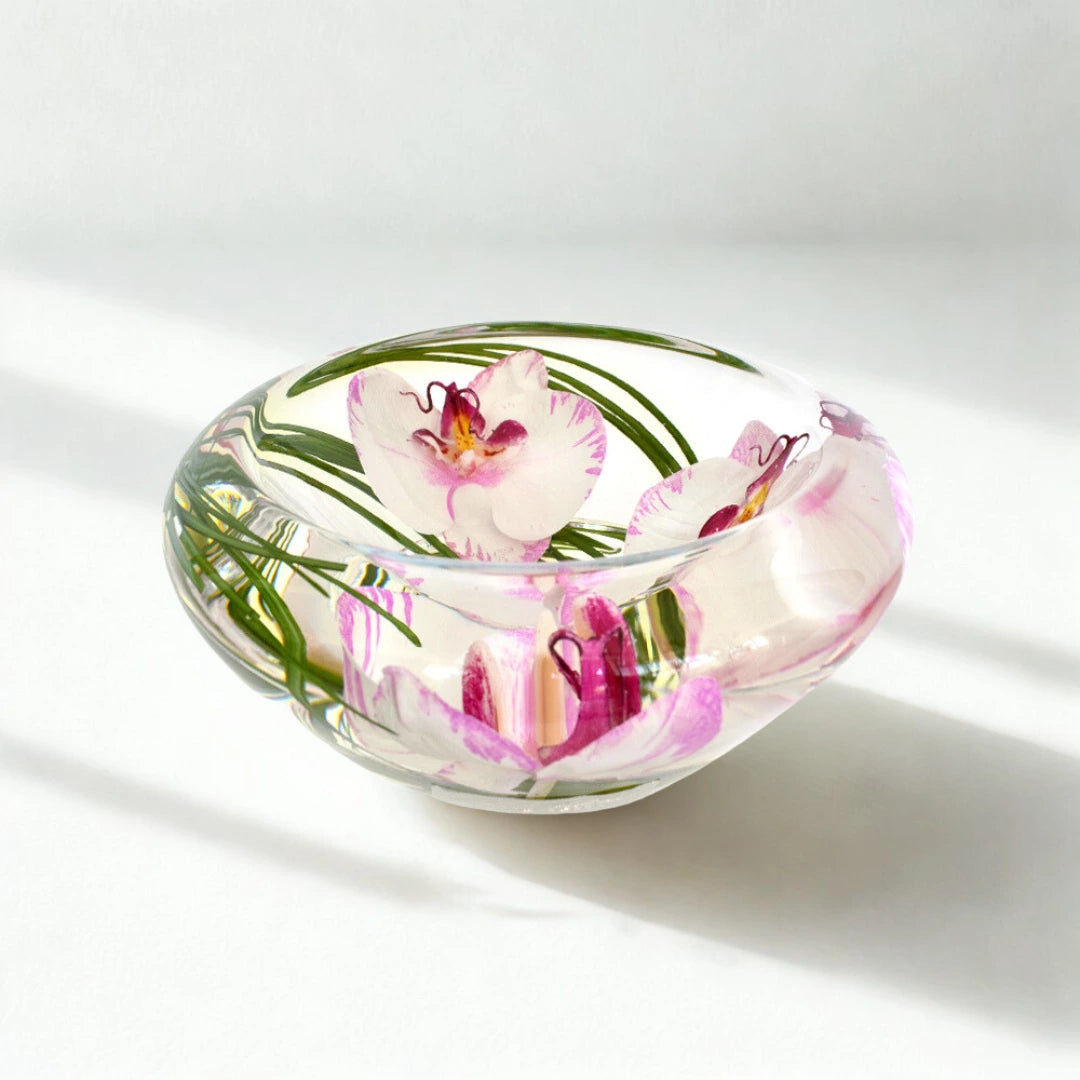 Pink/White Phalaenopsis Flower Bowl