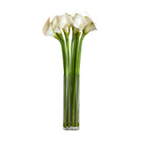 White Calla Lily Glass  Vase • 2 Sizes
