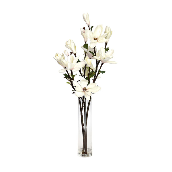 Champagne Magnolia Illusion Water Rota Vase • 3 Sizes (8"H, 12"H & 16"H)