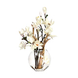 Champagne Magnolia & Wood in Moon Vase • 2 Sizes