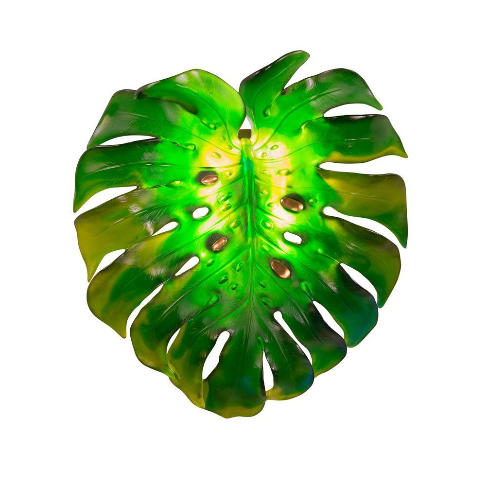 Green Monstera Large Wall Lamp