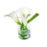 White Calla Lily 4" Rota Vase