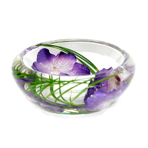 Purple Vanda Flower Bowl