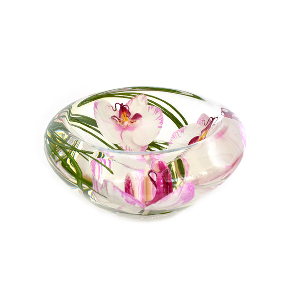 Pink/White Phalaenopsis Flower Bowl