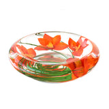 Orange Cymbidium Flower Bowl