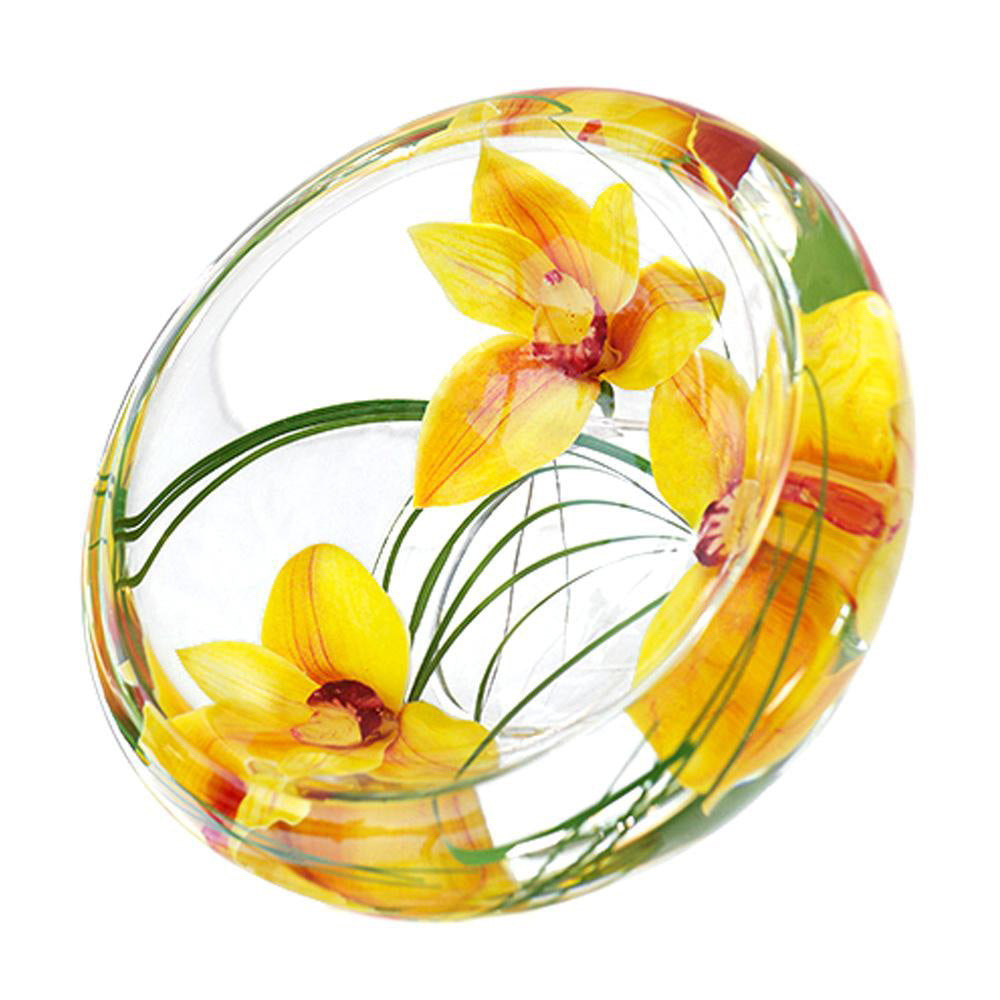 Yellow Cymbidium Flower Bowl