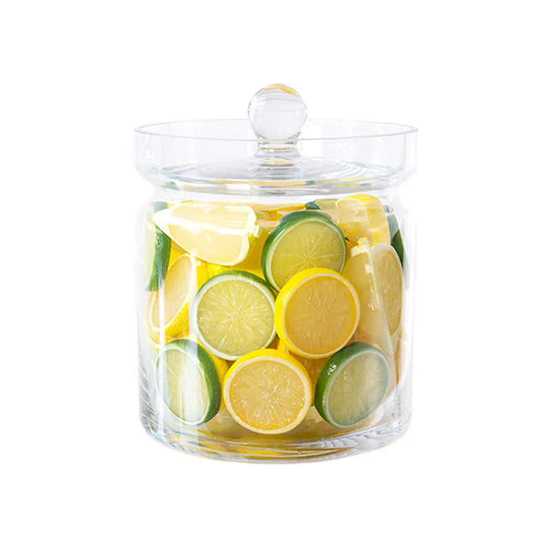 Lemon & Lime Slices 8"H Glass Canisters