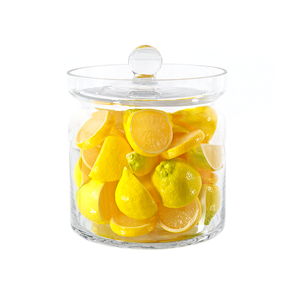 Lemon Slices 8"H Glass Canister