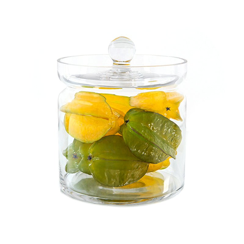 Star Fruits 8"H Glass Canister