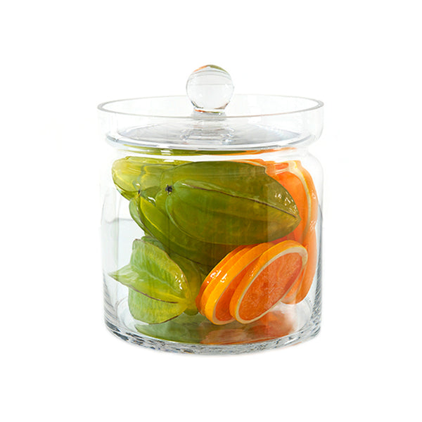 Star Fruit & Orange Slices 8"H Glass Canisters
