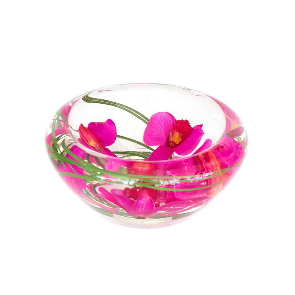 Fuchsia Dendrobium Flower Bowl