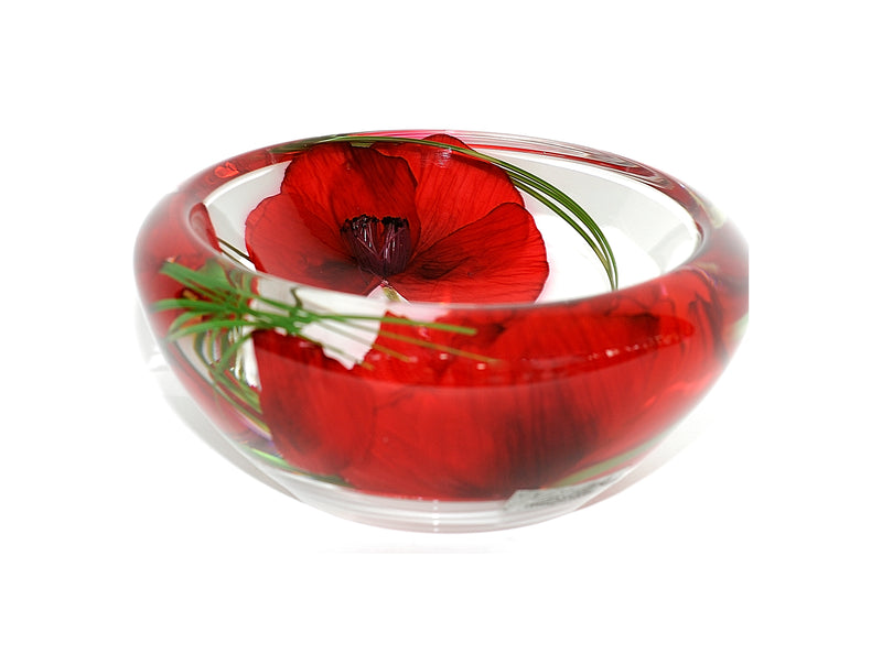 Red Poppy Flower Bowl
