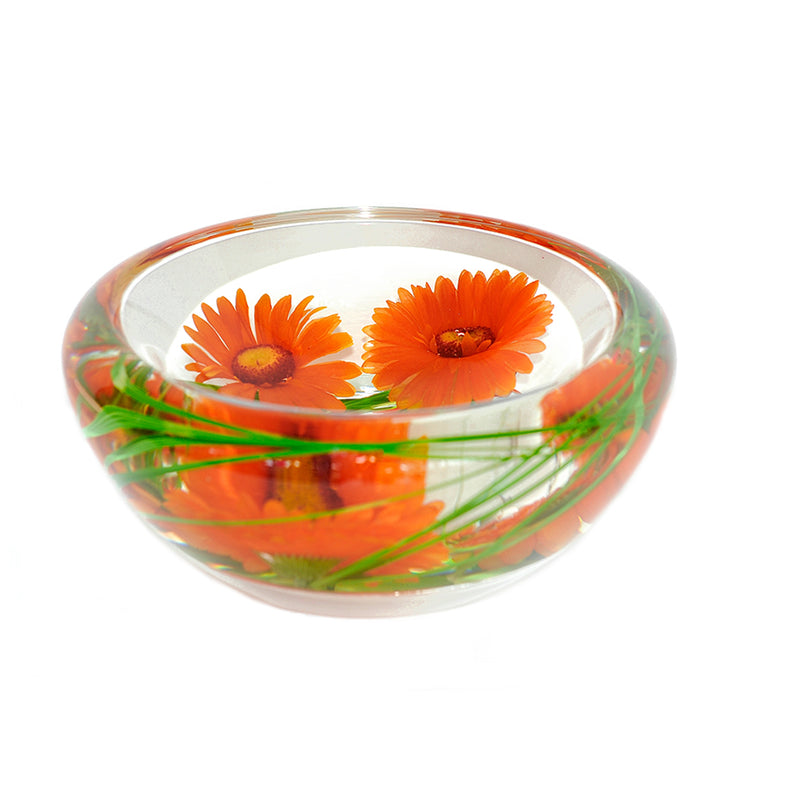 Orange Daisy Flower Bowl