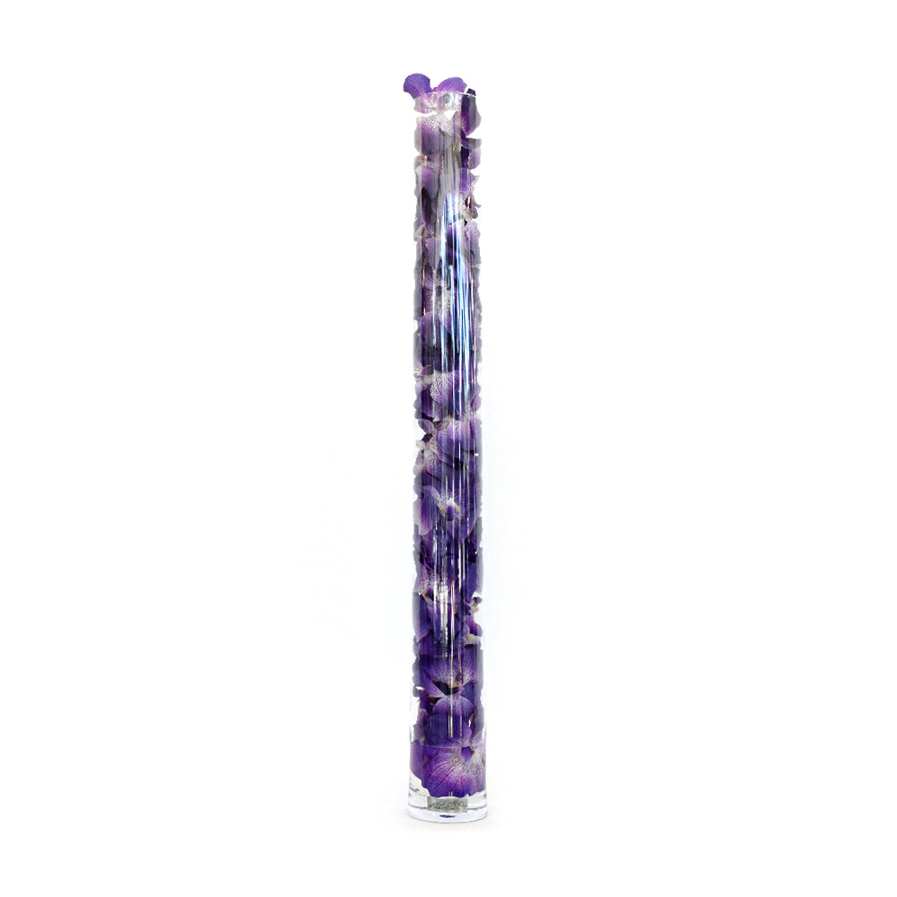 Purple Vanda Orchid in Cylinder • 5 sizes (22", 31.5", 35", 43.5", 47"H)